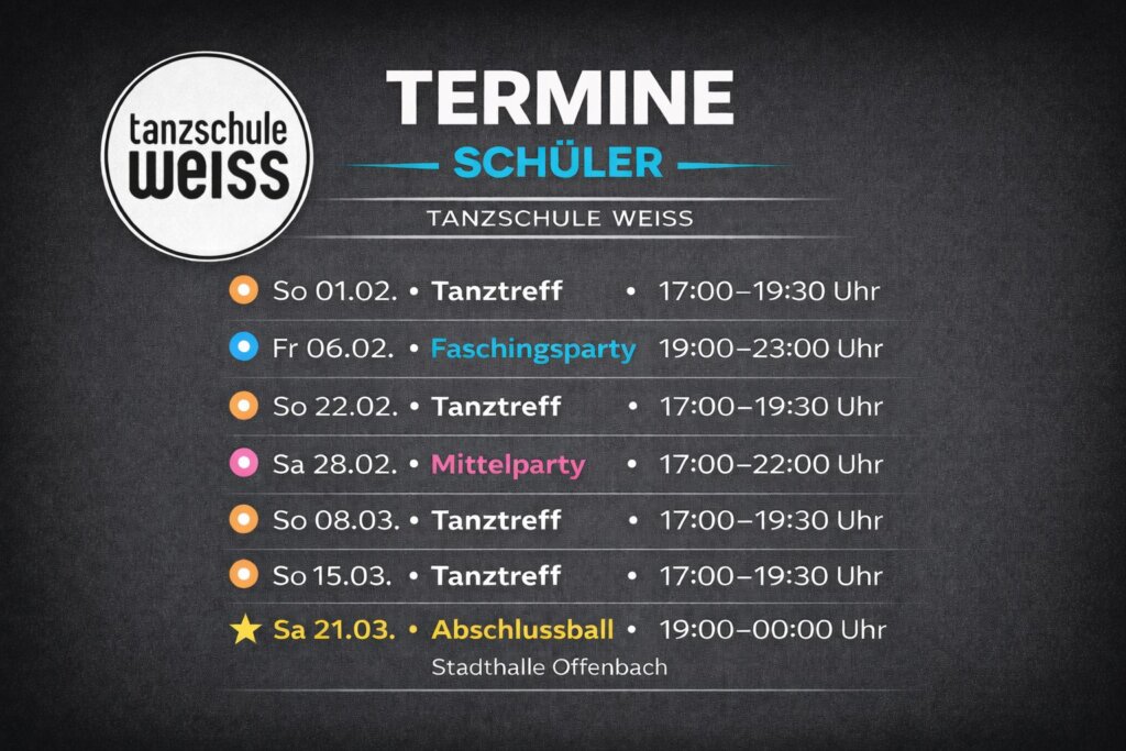 Tanzschule Weiss Tanztreff Schüler